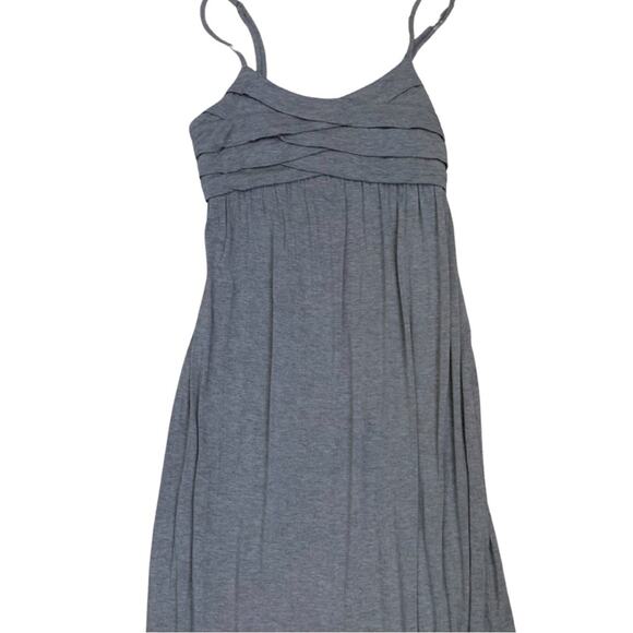 Donna Ricco Casual Gray Long Maxi Dress Size Small Sleeveless Stretch Strappy - Picture 3 of 11